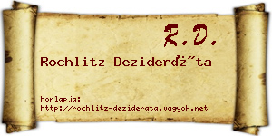 Rochlitz Dezideráta névjegykártya